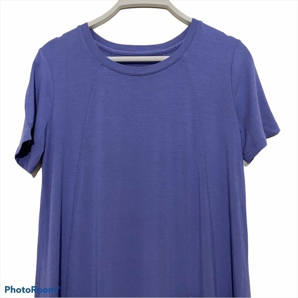 LOGO Lori Goldstein Sanded Modal Dress Hi-Low Hem - Picture 3 of 9